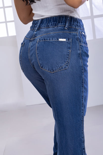 JEAN WIDE LEG CORDÓN CINTURA